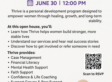 OPEN HOUSE: THRIVE PROGRAM