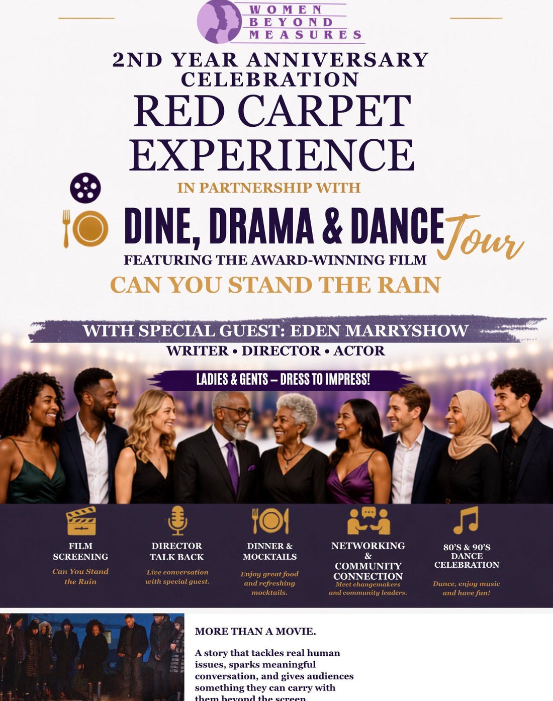 Women Beyond Measures 2nd Anniversary Celebration: A Red Carpet Experience of Dine, Drama & Dance Tour
